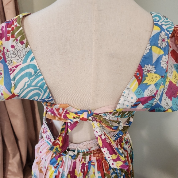 Caroline Constas medium Claudia Print Floral A-Line Midi Dress NWT - Picture 4 of 8